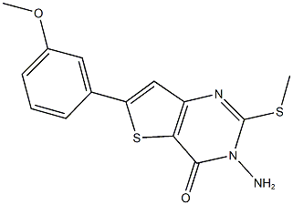 3-amino-6-(3-methoxyphenyl)-2-(methylsulfanyl)thieno[3,2-d]pyrimidin-4(3H)-one Structure