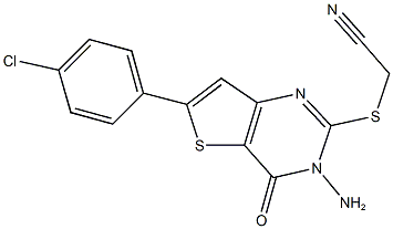 {[3-amino-6-(4-chlorophenyl)-4-oxo-3,4-dihydrothieno[3,2-d]pyrimidin-2-yl]sulfanyl}acetonitrile Structure