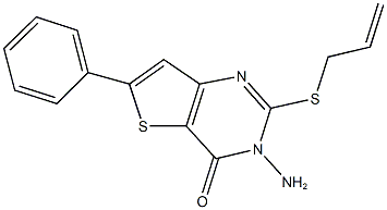 2-(allylsulfanyl)-3-amino-6-phenylthieno[3,2-d]pyrimidin-4(3H)-one Structure