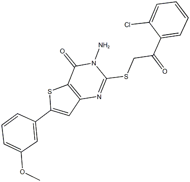 3-amino-2-{[2-(2-chlorophenyl)-2-oxoethyl]sulfanyl}-6-(3-methoxyphenyl)thieno[3,2-d]pyrimidin-4(3H)-one Structure