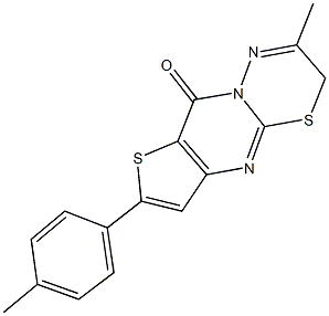 3-methyl-8-(4-methylphenyl)-2H,6H-thieno[3',2':4,5]pyrimido[2,1-b][1,3,4]thiadiazin-6-one Structure