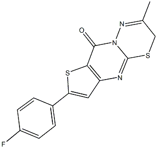 8-(4-fluorophenyl)-3-methyl-2H,6H-thieno[3',2':4,5]pyrimido[2,1-b][1,3,4]thiadiazin-6-one Structure