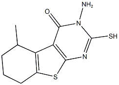 3-amino-5-methyl-2-sulfanyl-5,6,7,8-tetrahydro[1]benzothieno[2,3-d]pyrimidin-4(3H)-one 구조식 이미지