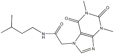 2-(1,3-dimethyl-2,6-dioxo-1,2,3,6-tetrahydro-7H-purin-7-yl)-N-isopentylacetamide Structure
