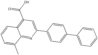 2-[1,1'-biphenyl]-4-yl-8-methyl-4-quinolinecarboxylic acid Structure