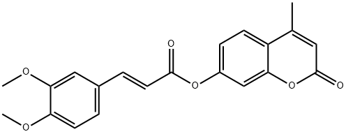 4-methyl-2-oxo-2H-chromen-7-yl 3-(3,4-dimethoxyphenyl)acrylate 구조식 이미지