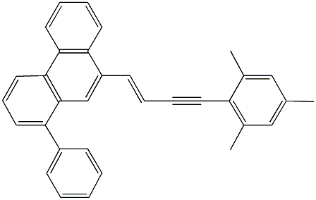 9-(4-mesityl-1-buten-3-ynyl)-1-phenylphenanthrene 구조식 이미지