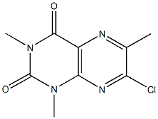 7-chloro-1,3,6-trimethyl-2,4(1H,3H)-pteridinedione 구조식 이미지