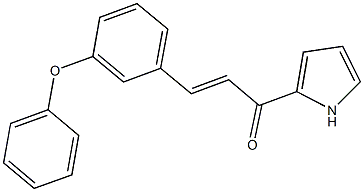 3-(3-phenoxyphenyl)-1-(1H-pyrrol-2-yl)-2-propen-1-one Structure