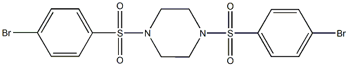 1,4-bis[(4-bromophenyl)sulfonyl]piperazine Structure