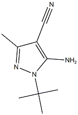 5-amino-1-(tert-butyl)-3-methyl-1H-pyrazole-4-carbonitrile 구조식 이미지