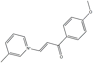 1-[3-(4-methoxyphenyl)-3-oxo-1-propenyl]-3-methylpyridinium 구조식 이미지