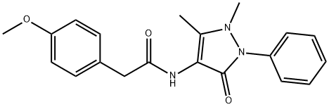 N-(1,5-dimethyl-3-oxo-2-phenyl-2,3-dihydro-1H-pyrazol-4-yl)-2-(4-methoxyphenyl)acetamide Structure