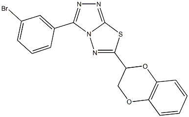 3-(3-bromophenyl)-6-(2,3-dihydro-1,4-benzodioxin-2-yl)[1,2,4]triazolo[3,4-b][1,3,4]thiadiazole Structure