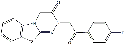 2-[2-(4-fluorophenyl)-2-oxoethyl]-2H-[1,2,4]triazino[3,4-b][1,3]benzothiazol-3(4H)-one 구조식 이미지