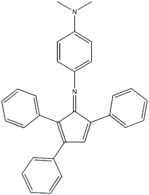 N~1~,N~1~-dimethyl-N~4~-(2,3,5-triphenyl-2,4-cyclopentadien-1-ylidene)-1,4-benzenediamine 구조식 이미지