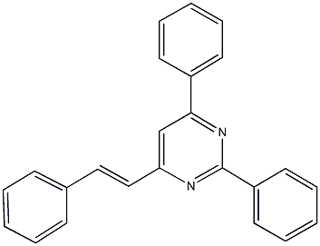 2,4-diphenyl-6-(2-phenylvinyl)pyrimidine 구조식 이미지