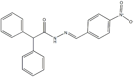 N'-{4-nitrobenzylidene}-2,2-diphenylacetohydrazide Structure