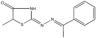 5-methyl-1,3-thiazolidine-2,4-dione 2-[(1-phenylethylidene)hydrazone] Structure