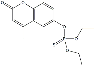 O,O-diethyl O-(4-methyl-2-oxo-2H-chromen-6-yl) thiophosphate 구조식 이미지