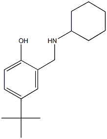 4-tert-butyl-2-[(cyclohexylamino)methyl]phenol Structure