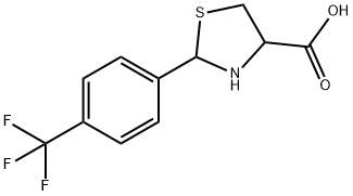 2-[4-(trifluoromethyl)phenyl]-1,3-thiazolidine-4-carboxylic acid 구조식 이미지