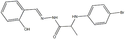 2-(4-bromoanilino)-N'-(2-hydroxybenzylidene)propanohydrazide Structure