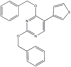 2,4-bis(benzyloxy)-5-(3-thienyl)pyrimidine 구조식 이미지