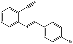 2-[(4-bromobenzylidene)amino]benzonitrile Structure