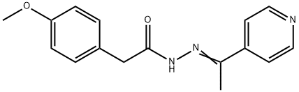 2-(4-methoxyphenyl)-N'-[1-(4-pyridinyl)ethylidene]acetohydrazide 구조식 이미지