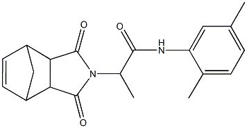 N-(2,5-dimethylphenyl)-2-(3,5-dioxo-4-azatricyclo[5.2.1.0~2,6~]dec-8-en-4-yl)propanamide Structure