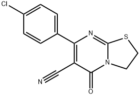 7-(4-chlorophenyl)-5-oxo-2,3-dihydro-5H-[1,3]thiazolo[3,2-a]pyrimidine-6-carbonitrile 구조식 이미지