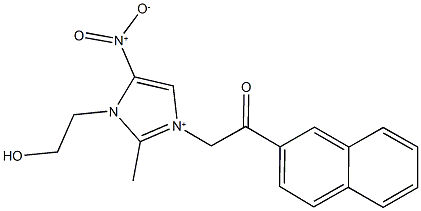 1-(2-hydroxyethyl)-2-methyl-3-[2-(2-naphthyl)-2-oxoethyl]-5-nitro-1H-imidazol-3-ium Structure