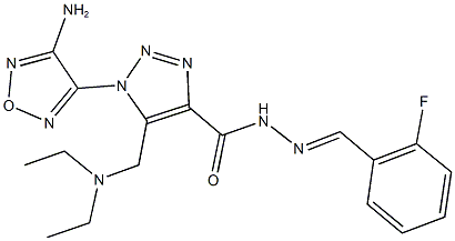 1-(4-amino-1,2,5-oxadiazol-3-yl)-5-[(diethylamino)methyl]-N'-(2-fluorobenzylidene)-1H-1,2,3-triazole-4-carbohydrazide Structure