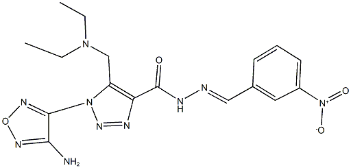 1-(4-amino-1,2,5-oxadiazol-3-yl)-5-[(diethylamino)methyl]-N'-{3-nitrobenzylidene}-1H-1,2,3-triazole-4-carbohydrazide 구조식 이미지