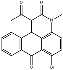 1-acetyl-6-bromo-3-methyl-3H-naphtho[1,2,3-de]quinoline-2,7-dione 구조식 이미지