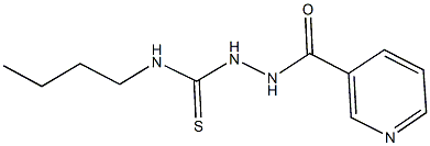 N-butyl-2-(3-pyridinylcarbonyl)hydrazinecarbothioamide 구조식 이미지