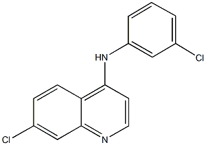 7-chloro-N-(3-chlorophenyl)-4-quinolinamine 구조식 이미지