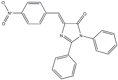 5-{4-nitrobenzylidene}-2,3-diphenyl-3,5-dihydro-4H-imidazol-4-one 구조식 이미지