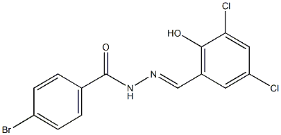 4-bromo-N'-(3,5-dichloro-2-hydroxybenzylidene)benzohydrazide 구조식 이미지