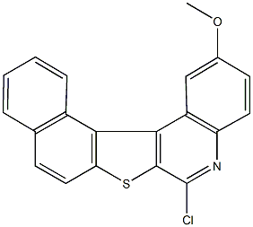 6-chloro-2-methoxynaphtho[1',2':4,5]thieno[2,3-c]quinoline 구조식 이미지