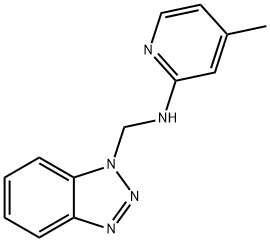 N-(1H-1,2,3-benzotriazol-1-ylmethyl)-N-(4-methyl-2-pyridinyl)amine 구조식 이미지