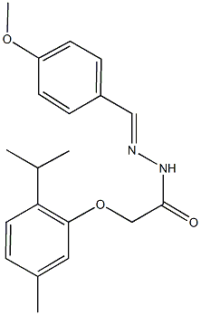 2-(2-isopropyl-5-methylphenoxy)-N'-(4-methoxybenzylidene)acetohydrazide Structure