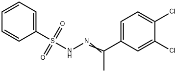 N'-[1-(3,4-dichlorophenyl)ethylidene]benzenesulfonohydrazide 구조식 이미지