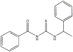 N-benzoyl-N'-(1-phenylethyl)thiourea Structure