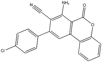 7-amino-9-(4-chlorophenyl)-6-oxo-6H-benzo[c]chromene-8-carbonitrile Structure