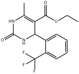 ethyl 6-methyl-2-oxo-4-[2-(trifluoromethyl)phenyl]-1,2,3,4-tetrahydro-5-pyrimidinecarboxylate Structure