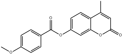 4-methyl-2-oxo-2H-chromen-7-yl 4-methoxybenzoate 구조식 이미지