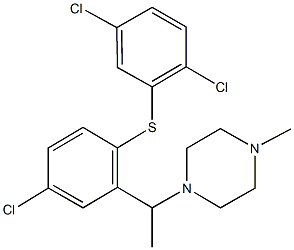 4-chloro-2-[1-(4-methyl-1-piperazinyl)ethyl]phenyl 2,5-dichlorophenyl sulfide Structure