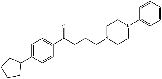 1-(4-cyclopentylphenyl)-4-(4-phenyl-1-piperazinyl)-1-butanone Structure